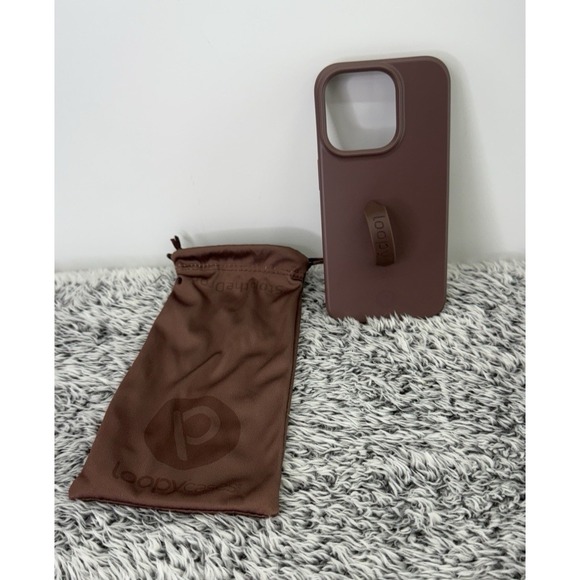 iPhone 15 Pro Loopy Case Espresso Pattern (Brown) Righty with Sleeve - Picture 1 of 3